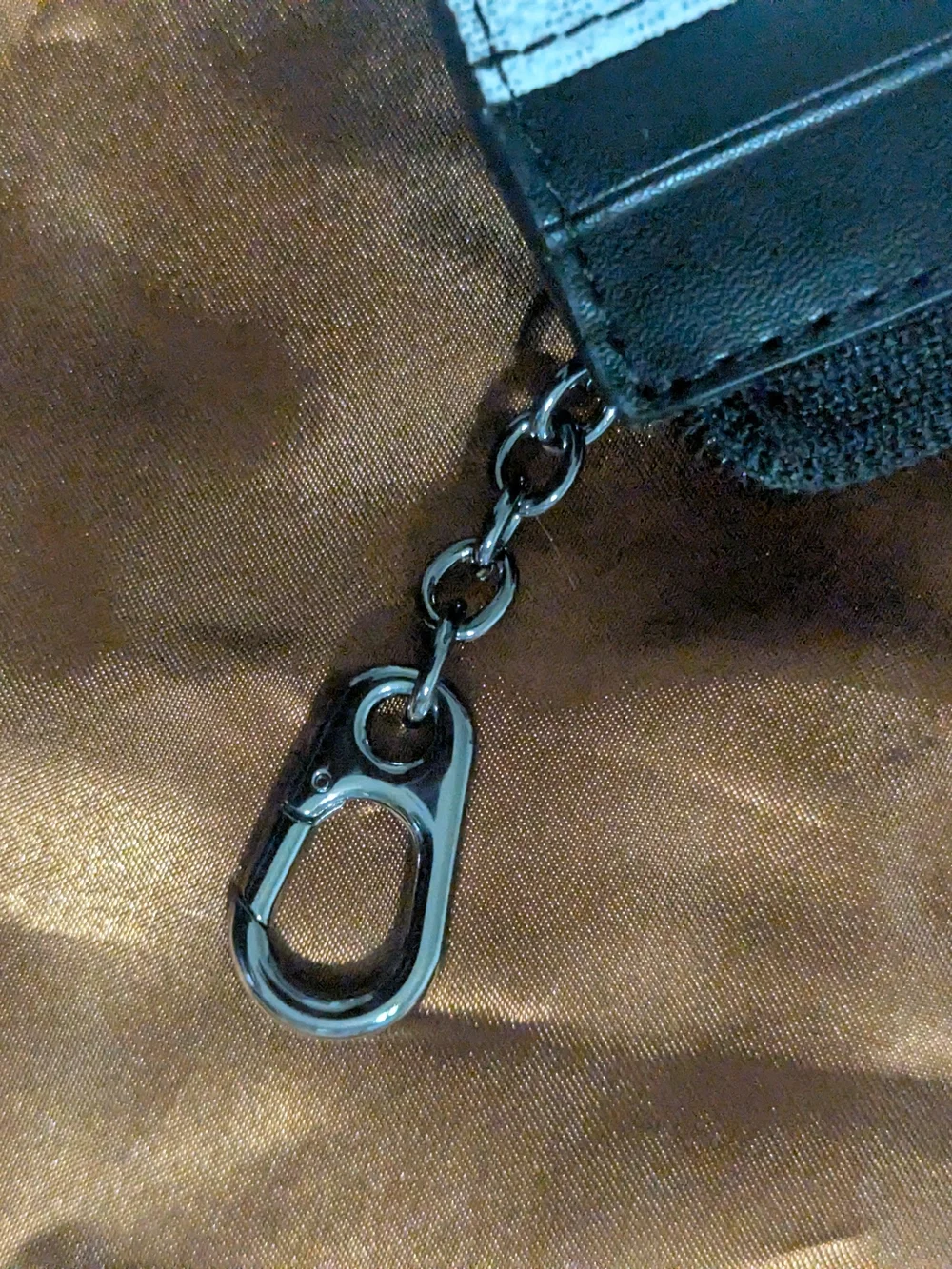 Michael Kors Light Gray and Black Zip Card Holder